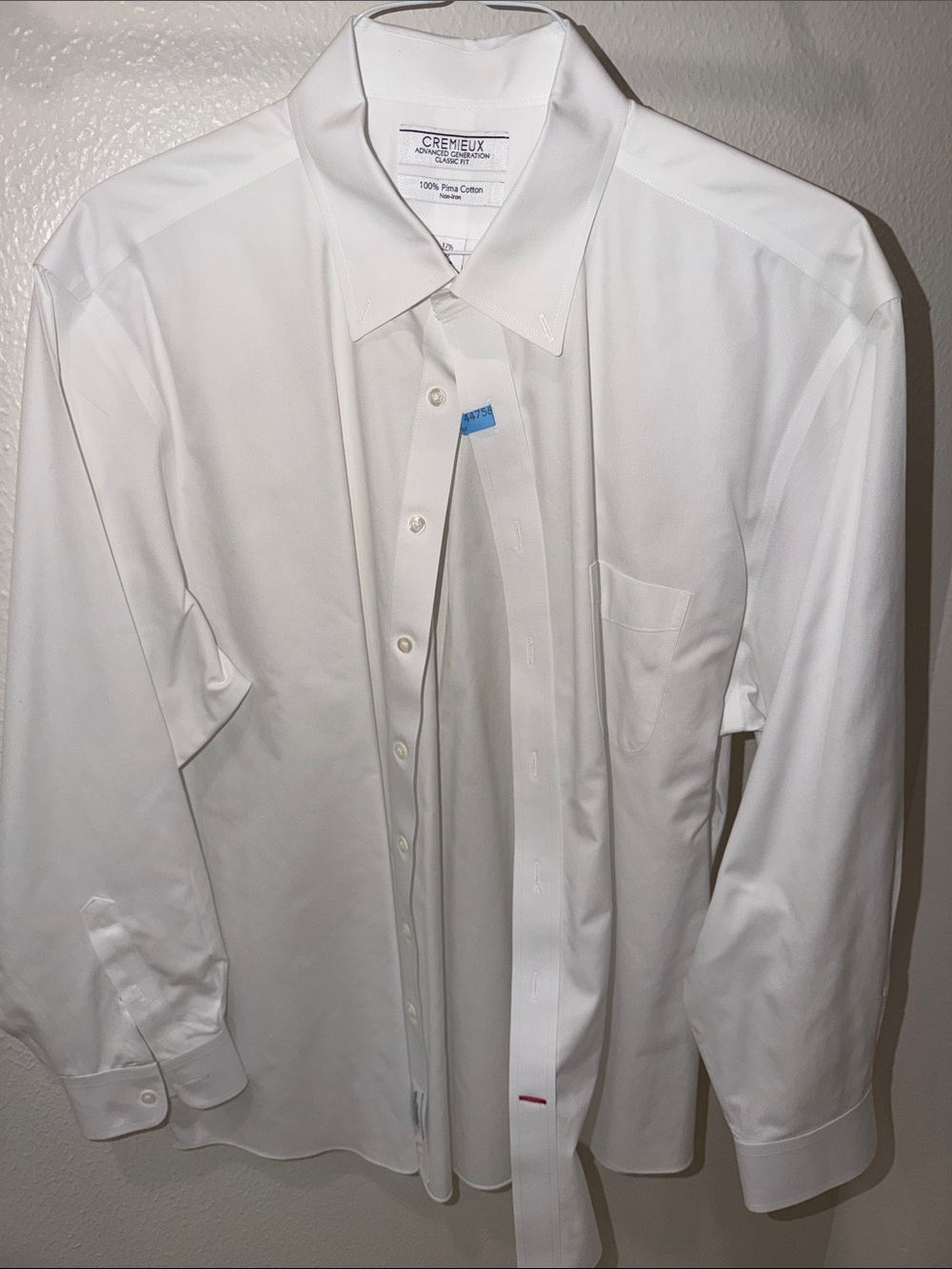 Daniel Cremieux White Men's Dress Shirt - Classic Point Collar 17 1/2/35